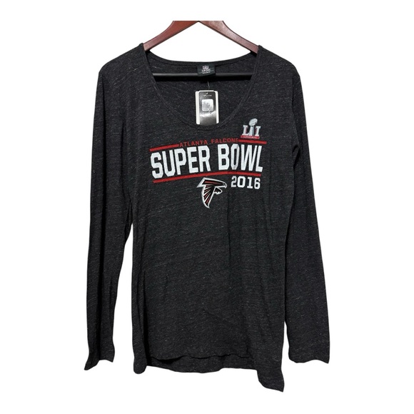 NFL Tops - NWT NFL Apparel Atlanta Falcons Super Bowl 2016 Long Sleeve Shirt Women’s Large